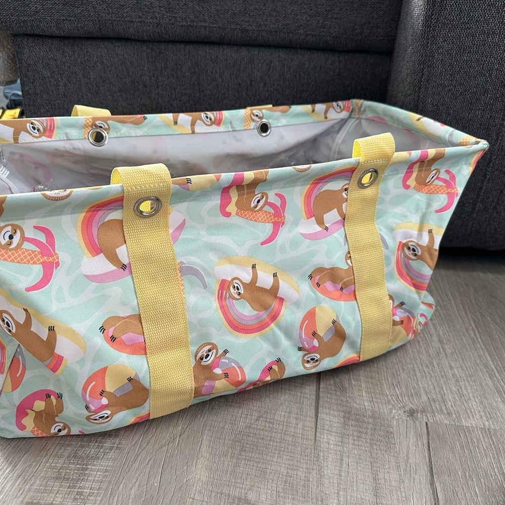 Sloth Print Tote Bag - Multicolor